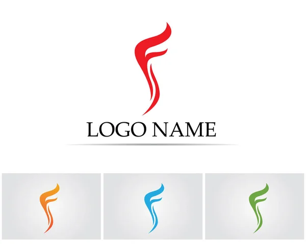 Linea veloce F lettera logo monogramma — Vettoriale Stock