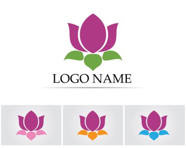 Vektör - Lotus çiçek işareti sağlık, Spa ve Yoga için. Vektör çizim