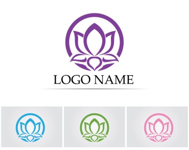 Vektör - Lotus çiçek işareti sağlık, Spa ve Yoga için. Vektör çizim