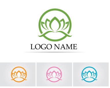 Vektör - Lotus çiçek işareti sağlık, Spa ve Yoga için. Vektör çizim