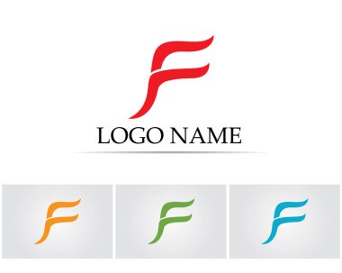 F harf logo ve sembolleri şablon vektör simgeler