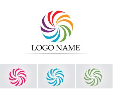 C Harfi Logo Şablon Tasarım Vektörü