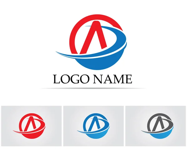 Um ícone de vetor de modelo de negócio de logotipo de carta — Vetor de Stock