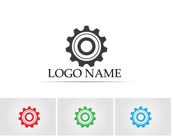Modèle de logo d'engrenage vectoriel icône illustration design — Image vectorielle