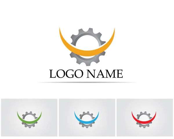 Gear Logo Template vector icon illustration design — Stock Vector