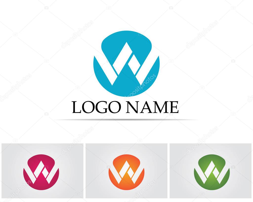 W Letter Logo Template vector icon design