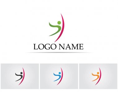 İnsanlar başarıyı önemser sağlık logosu simgeleri