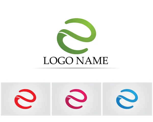 Abstrakte Symbole für Buchstabe e Logo — Stockvektor