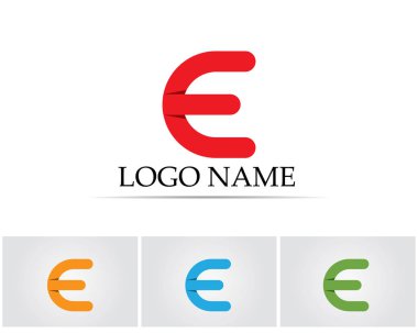 E harfinin logo için soyut simgeler