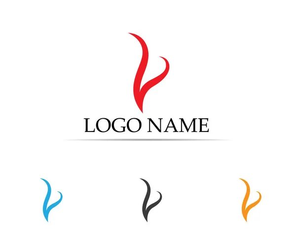 Fogo chama natureza logotipo e símbolos ícones modelo — Vetor de Stock