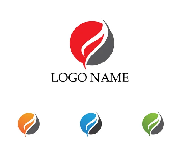 Fogo chama natureza logotipo e símbolos ícones modelo —  Vetores de Stock