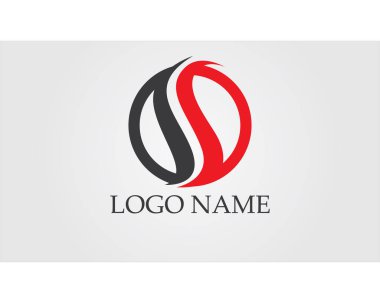 S harfli şirket logosu tasarım vektörü