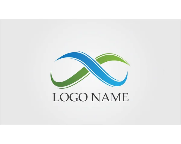 Logotipo infinito e modelo de símbolo — Vetor de Stock