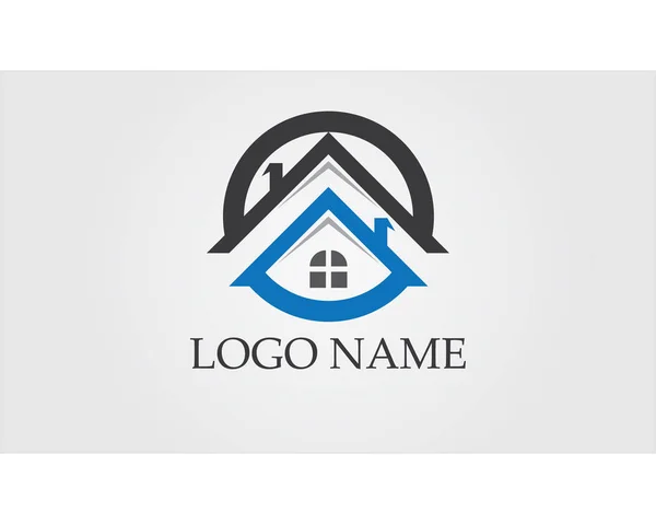 Plantilla de iconos de logotipo de edificios inmobiliarios y de viviendas — Vector de stock