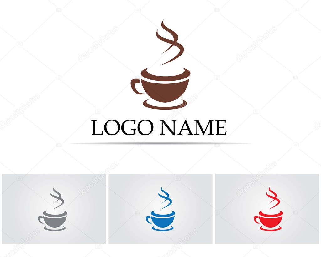 Coffee cup Logo Template vector icon design