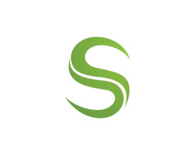 S harfli şirket logosu tasarım vektörü