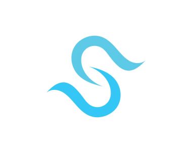 S harfli şirket logosu tasarım vektörü