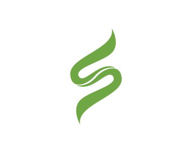 S harfli şirket logosu tasarım vektörü