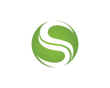 S harfli şirket logosu tasarım vektörü