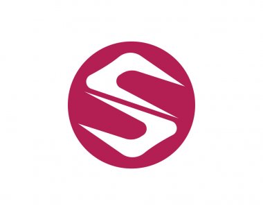 S harfli şirket logosu tasarım vektörü
