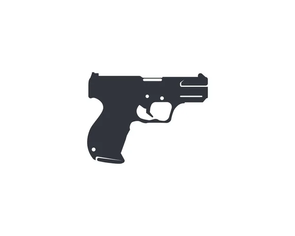 Pistolet et tirer logo et symboles — Image vectorielle