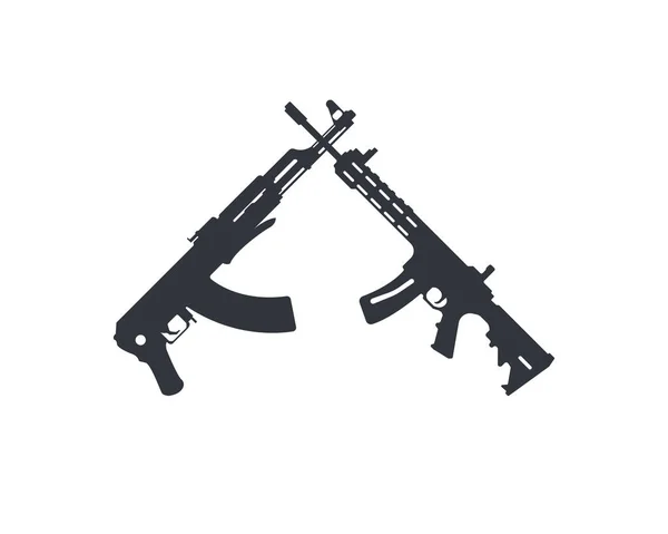 Gun and shoot logo and symbols — Stock Vector