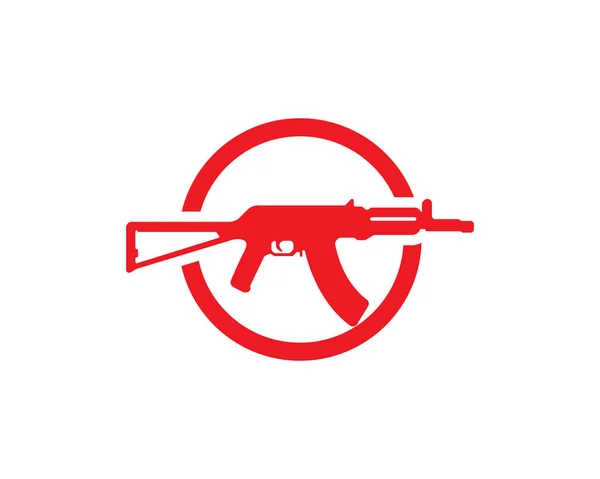 銃と撮影のロゴとシンボル — ストックベクタ