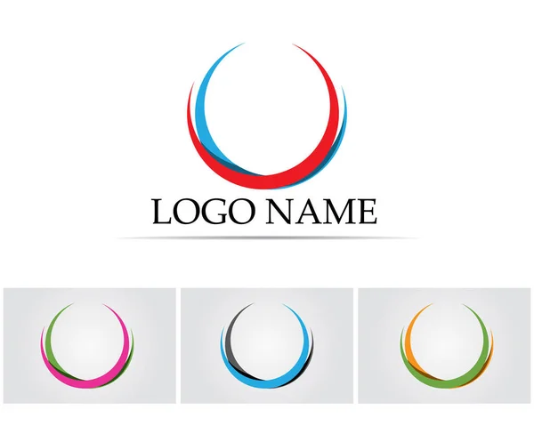 Logo et symboles du cercle technologique — Image vectorielle