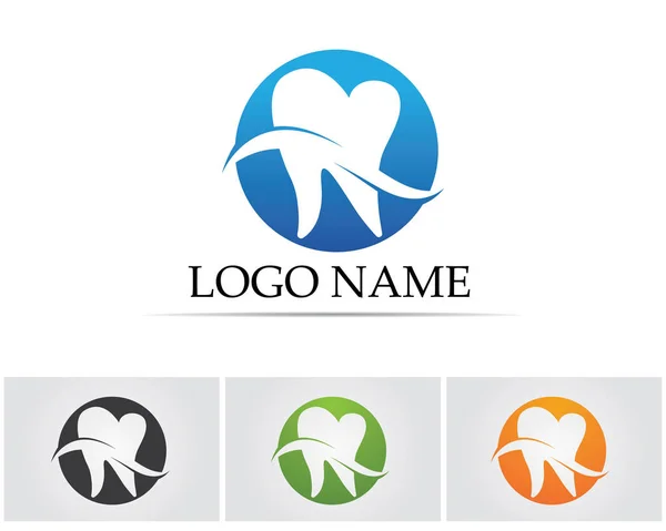 Logo de cuidado dental y plantilla de símbolos — Archivo Imágenes Vectoriales