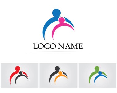 İnsanların bakım sağlık logo ve sembolleri