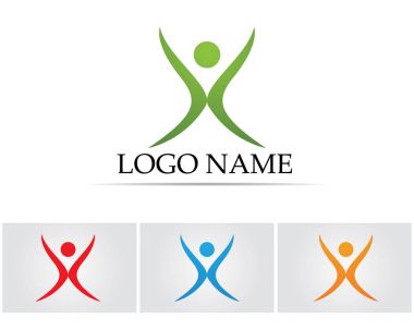 İnsanların bakım sağlık logo ve sembolleri