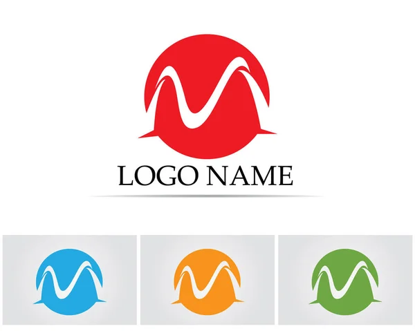 Buchstabe M Vektorsymbole wie Logos — Stockvektor