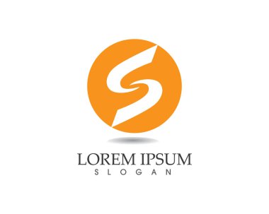 S harfli şirket logosu tasarım vektörü