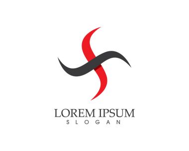 Kırmızı ve Mavi Yıldız Şahin Logo Şablon vektör simgesi