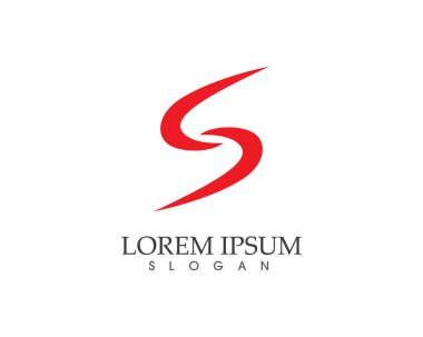 S harfli şirket logosu tasarım vektörü