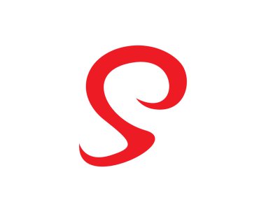 S harfli şirket logosu tasarım vektörü