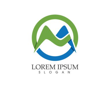 M harfi vektör simgeleri böyle logolar