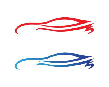 Vektör - araba siluet logosu