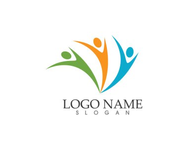 Başarılı insanlar bakım başarı sağlık hayat logo logo şablonu-