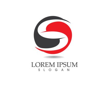 S harfli şirket logosu tasarım vektörü