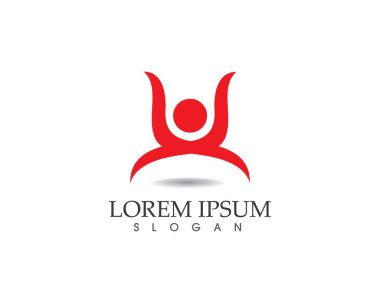 Başarılı insanlar bakım başarı sağlık hayat logo logo şablonu-