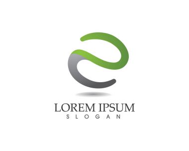 E harfinin logo için soyut simgeler