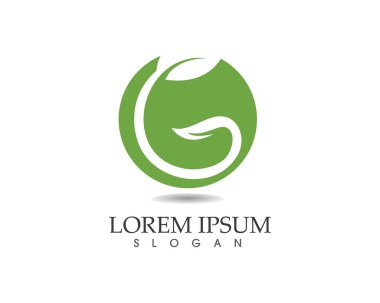 Yeşil doğa logo ve sembolleri vektör yaprak