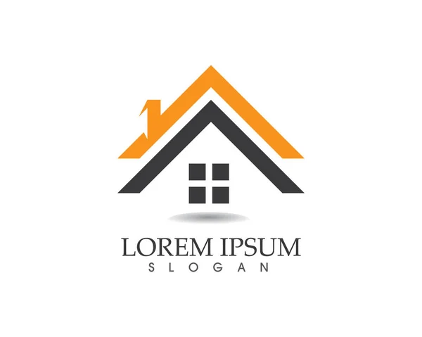 Maison et bâtiments logo icônes modèle — Image vectorielle