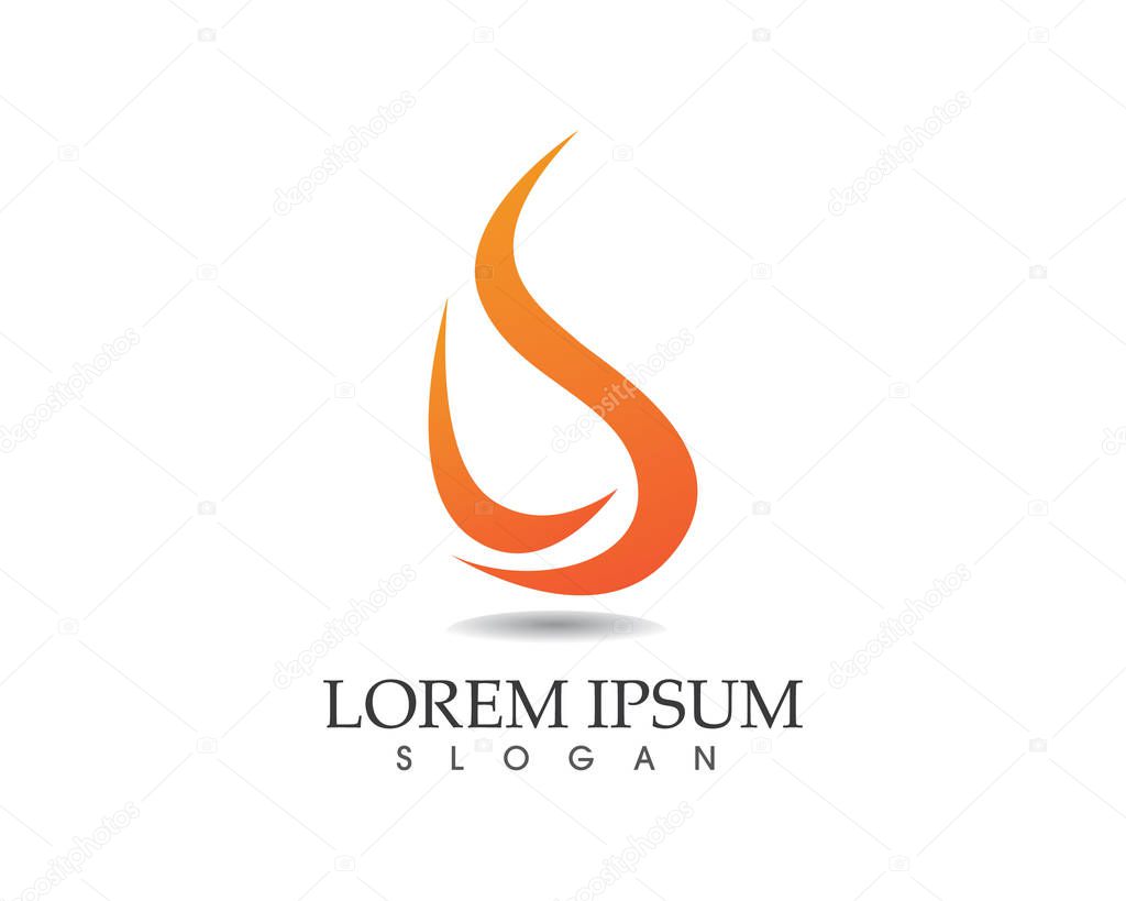 Fire flame nature logo and symbols icons template