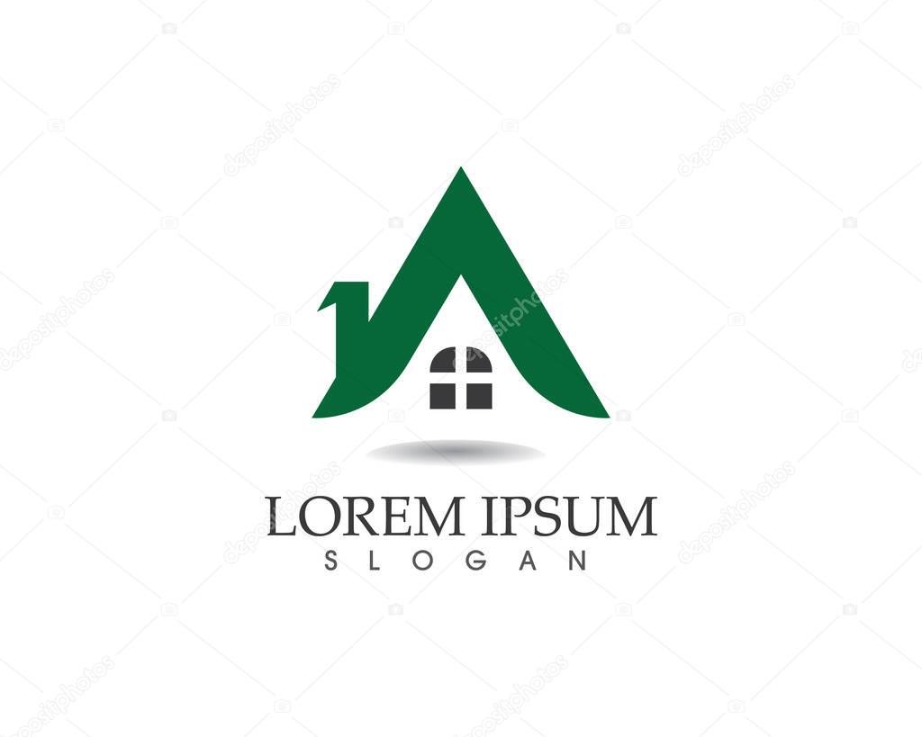Home and buildings logo icons template
