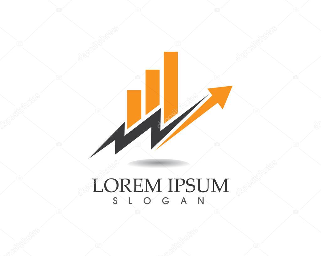 Business finance logo - vector concept illustration