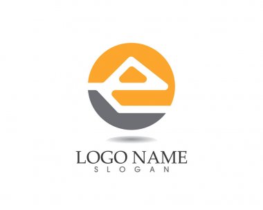 E harfinin logo için soyut simgeler