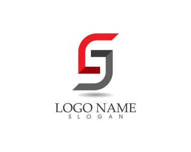 S harfli şirket logosu tasarım vektörü