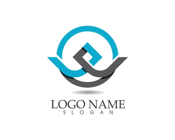 W Carta Logo Template vetor ícone design — Vetor de Stock